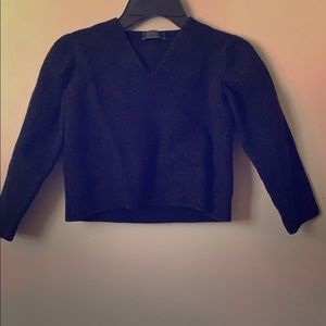 Corduroy PRADA V-Neck Crop Top